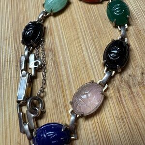 Vintage Scarab Bracelet Unmarked